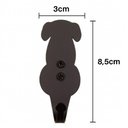 Ver imagem 3 de Kit 6 Ganchos 8cm Preto de Parede Luft Cachorro Aço Masutti Penduradores Casacos Bolsas Mochilas