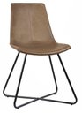 Ver imagem 2 de Cadeira Balle Courino Marrom Base Preto 84cm - 62863