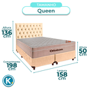 Ver imagem 2 de Cama + Box Perola e Colchão Ortobom Molas Ensacadas Queen - Airtech + Cabeceira
