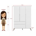 Ver imagem 4 de Quarto de Bebê com Roupeiro e Cômoda Melinda Branco Phoenix Baby