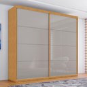 Ver imagem 1 de Guarda Roupa com Espelho 2 Portas Aroeira Naturale Off White