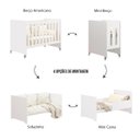Ver imagem 4 de Berço Americano Evolution Multifuncional 4 em 1 com Colchão - Reller - Branco Fosco