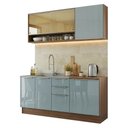 Ver imagem 2 de Armário de Cozinha Compacta 180 cm Rustic/Cinza Lux Madesa 04