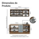 Ver imagem 3 de Armário de Cozinha Compacta 180 cm Rustic/Cinza Lux Madesa 04