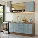 Ver imagem 1 de Armário de Cozinha Compacta 180 cm Rustic/Cinza Lux Madesa 04