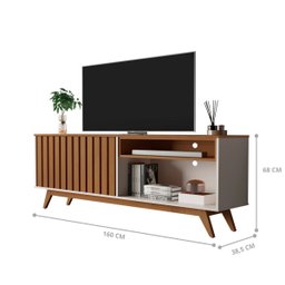 Rack Ripado 1.6 Off White Freijo Buriti Giga Móveis - 3