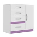 Ver imagem 5 de Cômoda Vênus Moval Branco / Lilás / Azul / Rosa