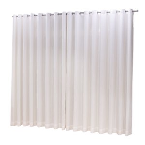 Cortina Oxford com linho 3,00x2,00 Para Varão Duplo:Palha