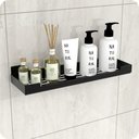 Ver imagem 1 de Porta Shampoo Suporte Organizador Banheiro Preto Fosco ELG