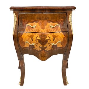 Cômoda Clássica com Marchetaria com 2 Gavetas 77x64x42cm - Design Único: Cômoda Bombê Elegante de Lu