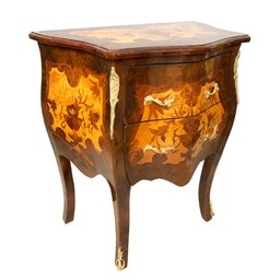 Cômoda Clássica com Marchetaria com 2 Gavetas 77x64x42cm - Design Único: Cômoda Bombê Elegante de Lu - 3