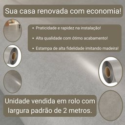 Piso Vinílico em Manta Liso Fosco Antiderrapante Pvc 0,7mm 32m² Cinza - 4