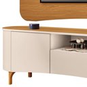 Ver mais imagens de Rack para Sala Martina com Painel para TV 80 pol Orgânico Ermione B01 Cinamomo Off White - Lyam