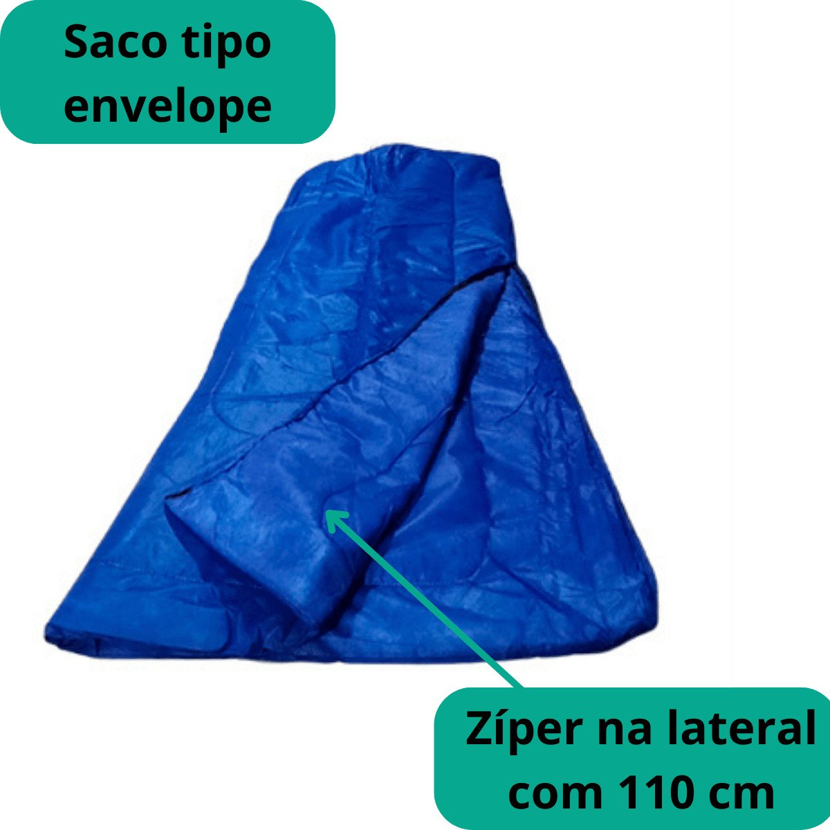 Saco de Dormir Colchonete Fa Colchões Acampamento Camping Solteiro 192x75cm 8161 Color:azul - 2