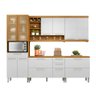 Cozinha Modulada Nesher Burguesa Premium com 5 Peças - Freijó/branco - 1