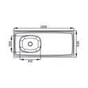 Ver imagem 6 de Pia de Cozinha em Aço Inox de 120cm Cuba para Esquerda Concretada sem Escorredor Bali com Válvula Cinza Ghelplus