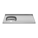 Ver imagem 2 de Pia de Cozinha em Aço Inox de 120cm Cuba para Esquerda Concretada sem Escorredor Bali com Válvula Cinza Ghelplus