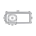 Ver imagem 6 de Pia de Cozinha em Aço Inox de 120CMX53CM Deslocada para Esquerda Concretada Lisa com Válvula Bali