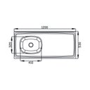 Ver imagem 6 de Pia de Cozinha em Aço Inox de 120cmx53cm Deslocada para Esquerda Concretada Lisa com Válvula Bali