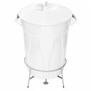 Ver imagem 1 de Cesto de Pedal com Armação de Ferro 100 Litros Branco e8Gb Jsn