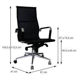 Cadeira Escritorio Presidente Esteirinha Tela Mesh 3303 - 3