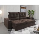 Ver imagem 1 de Sofá Retrátil e Reclinável 4 Lugares 2,3m Veludo Horus