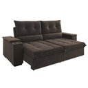 Ver imagem 2 de Sofá Retrátil e Reclinável 4 Lugares 2,3m Veludo Horus