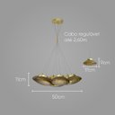 Ver imagem 2 de Pendente Petra Starlux ZR105-AGD LED 2700k 7 Cúpulas ST2583