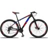 Bicicleta Aro 29 Ksw Xlt 24 Marchas Shimano Freio Hidraulico - 15" Preto-azul e Vermelho - 1