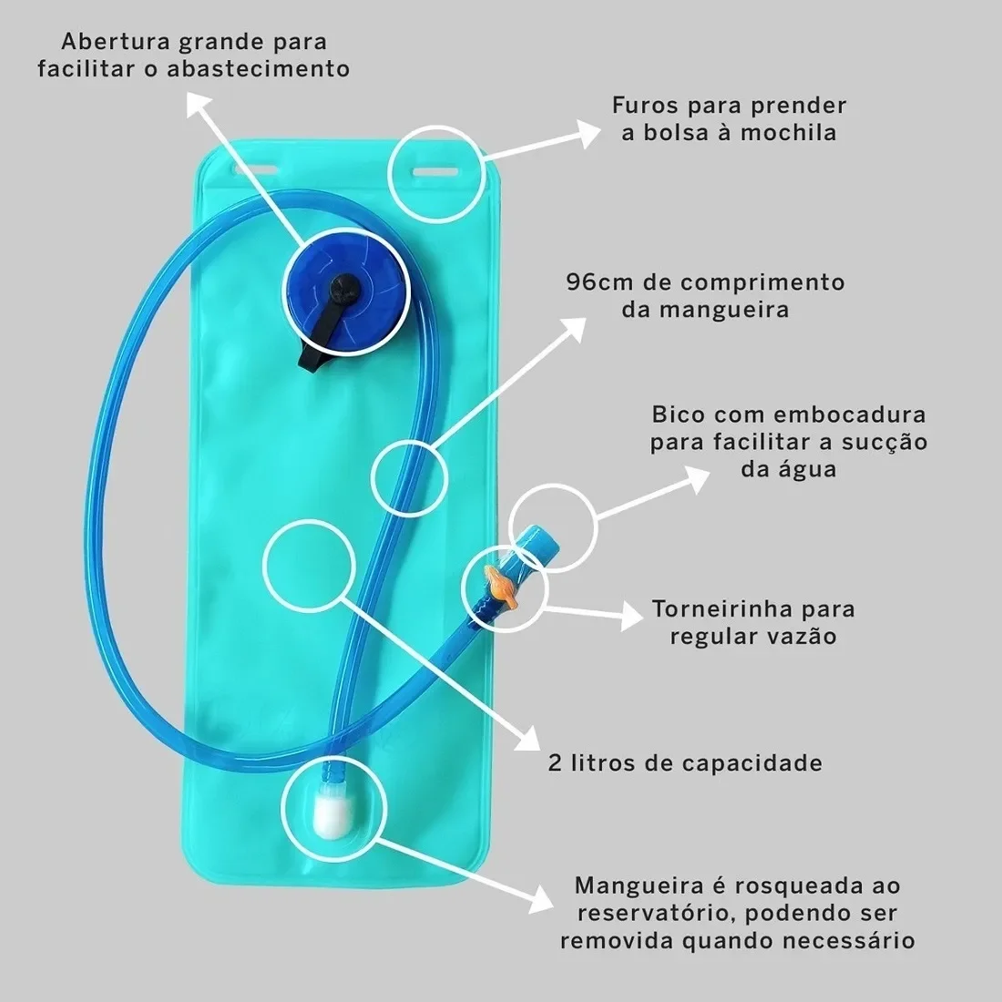 Mochila Hidratação 8L Camelbak Corrida Caminhada Bike:Preto/Azul - 7