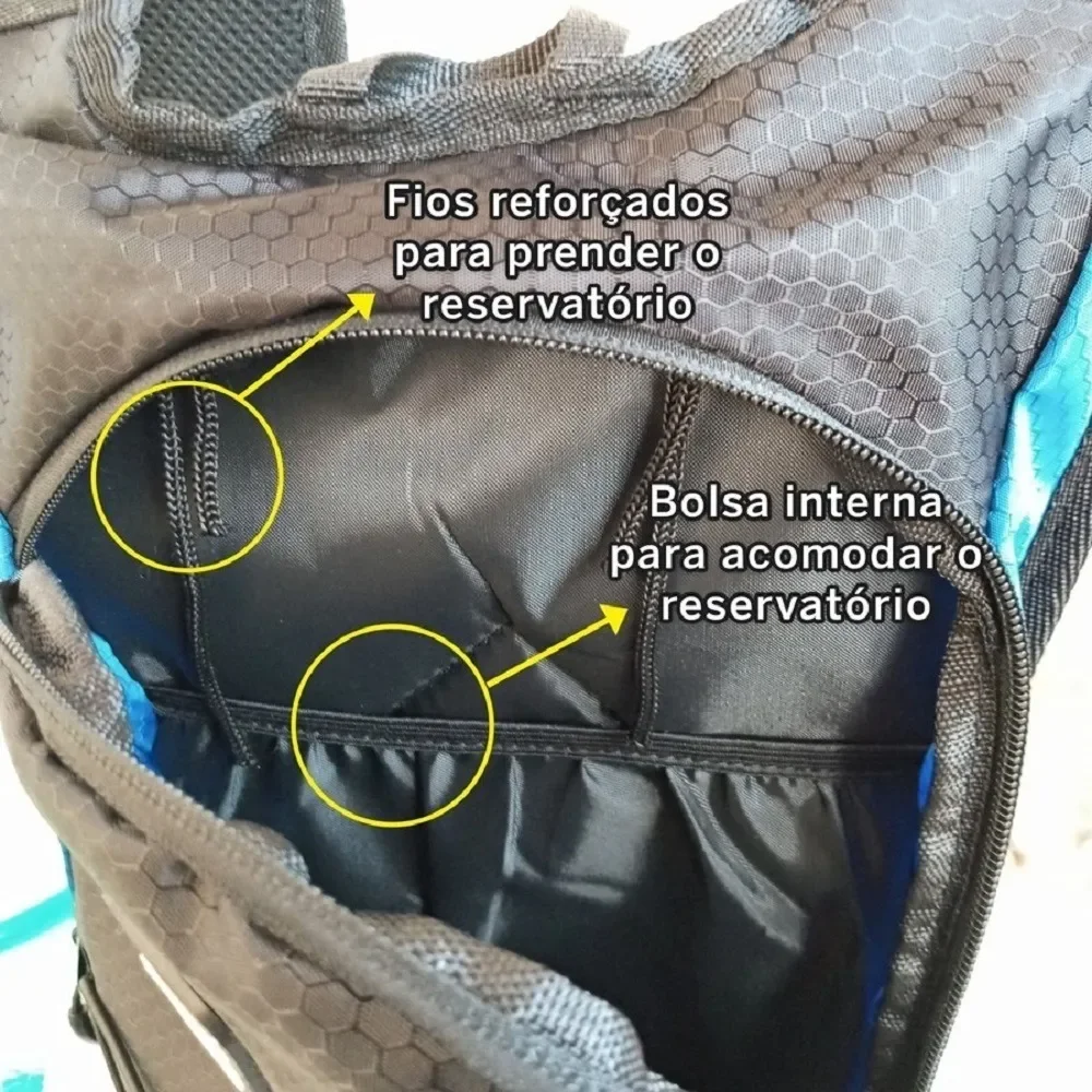 Mochila Hidratação 8L Camelbak Corrida Caminhada Bike:Preto/Azul - 5