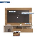 Ver imagem 2 de Painel para TV até 55 Polegadas 136CMX122,5cm Brasil Marrom