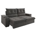 Ver imagem 2 de Sofá Retrátil e Reclinável 4 Lugares 2,3m Veludo Horus