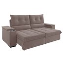 Ver imagem 2 de Sofá Retrátil e Reclinável 4 Lugares 2,3m Veludo Horus