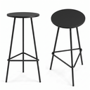 Ver mais imagens de Kit 4 Banquetas Paris Altas 70cm em Alumínio Preto para Cozinha e Bancada