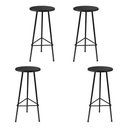 Ver imagem 1 de Kit 4 Banquetas Alta de Alumínio Ibiza 70cm Aluminium Decor Cor:preto