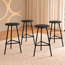 Ver imagem 1 de Kit 4 Banquetas Paris Altas 70cm em Alumínio Preto para Cozinha e Bancada