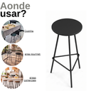 Ver imagem 4 de Kit 4 Banquetas Paris Altas 70cm em Alumínio Preto para Cozinha e Bancada