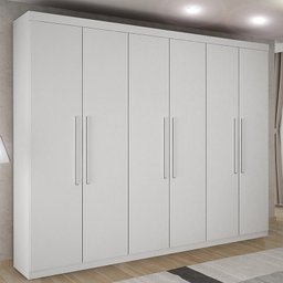 Guarda-roupa Casal 6 Portas 4 Gavetas Master Benetil - Branco - 1