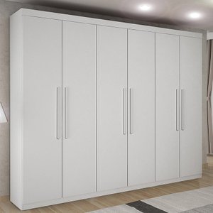 Guarda-roupa Casal 6 Portas 4 Gavetas Master Benetil - Branco