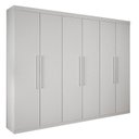 Ver imagem 2 de Guarda-roupa Casal 6 Portas 4 Gavetas Master Benetil - Branco