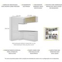 Ver imagem 4 de Armário de Cozinha Completa de Canto com Rodapé Veneza Multimóveis V2089 Branco