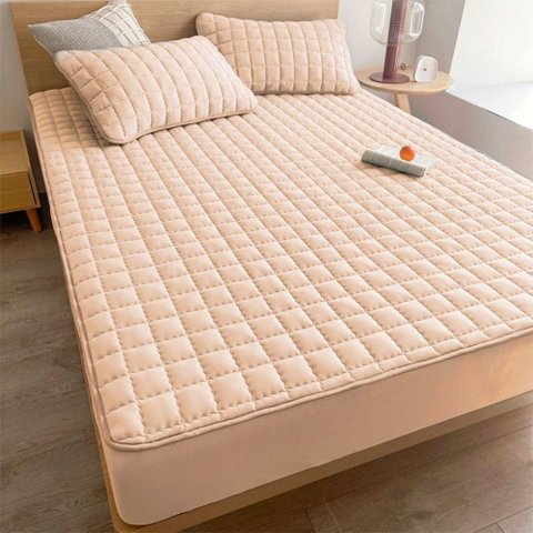 Lençol Impermeável para Colchão Berço Matelado Ultrassônico Bege com Elástico em Toda Volta
