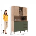 Ver imagem 5 de Armário Kit Cozinha com 4 Portas, 3 Gavetas AC4430 Bege/Carvalho Oak/Arbo