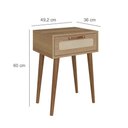Ver imagem 4 de Mesa Cabeceira Retrô Olmo