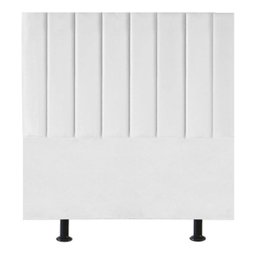 Cabeceira de Cama Solteiro Box 100 Cm Maisa Suede:branco - 1