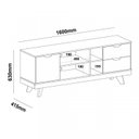 Ver imagem 6 de Rack com Painel para TV até 60 pol 161CMX180CM Universal Slim Michigan Branco