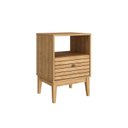 Ver imagem 2 de Mesa de Cabeceira Linha Riscado 1 Gaveta Marrom