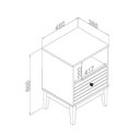 Ver imagem 3 de Mesa de Cabeceira Linha Riscado 1 Gaveta Marrom