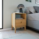 Ver imagem 1 de Mesa de Cabeceira Linha Riscado 1 Gaveta Marrom